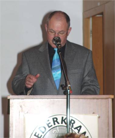 Hugo Escher bei der Begrung