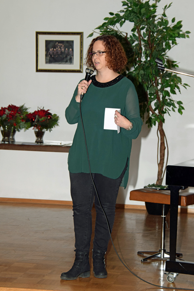Michaela bei der Begrung